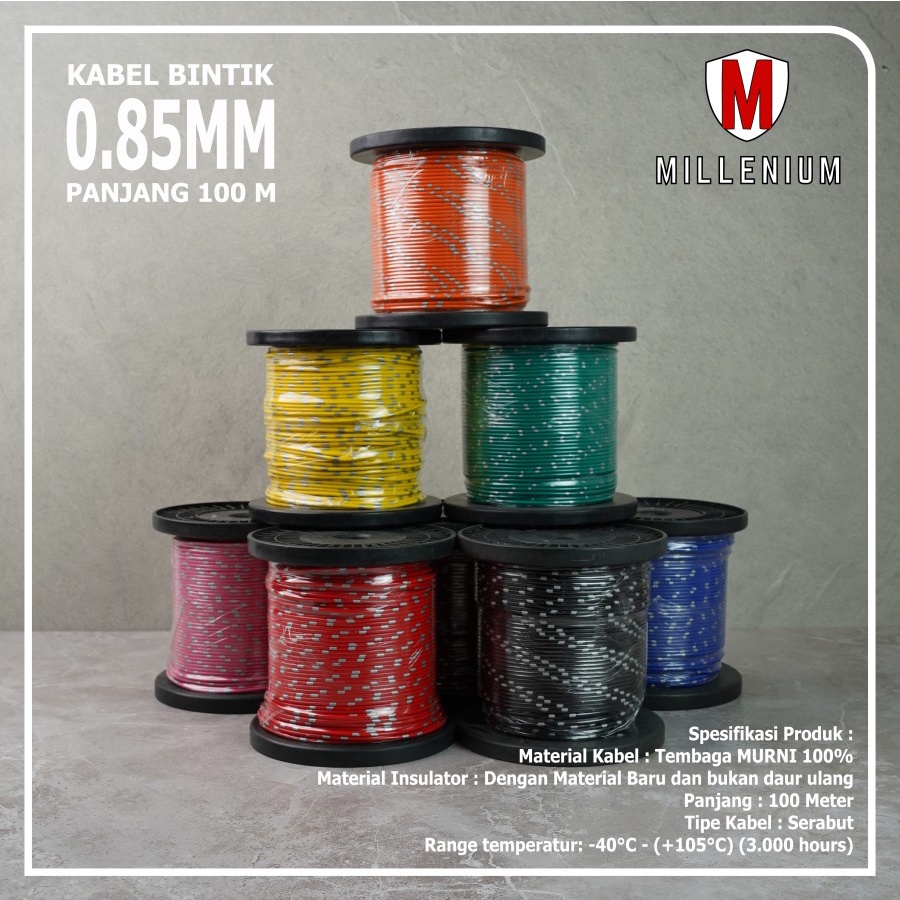 KABEL BINTIK AVS BOBIN 0.85MM x 100M KABEL BODY / KABEL OTOMOTIF MOBIL MOTOR