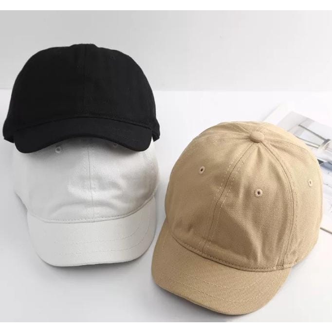 Topi Baseball Gaya Korea Lidah Pendek Pria Wanita/Topi Cassual Pria Wanita/Topi polos Pria Pet Pendek