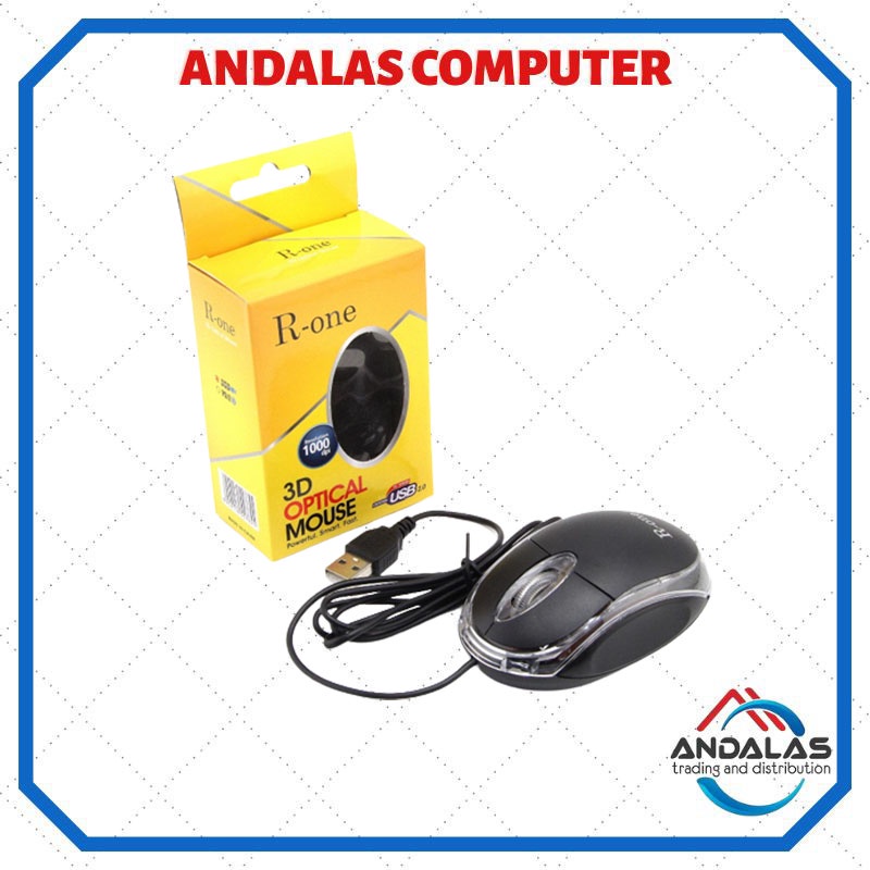 MOUSE USB R-ONE WIRED USB KABEL MINI MOUSE MURAH OPTIK M101