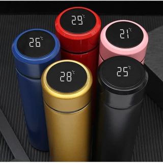 Sgmshop Tumbler Air Panas Dingin Stainless Stell Led Display Thermos LED SUHU