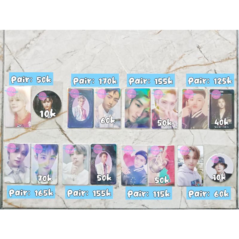 [READ DESC] WTS NCT WayV pc cc yearbook yb access card ten winwin jungwoo taeyong mark haechan yangy