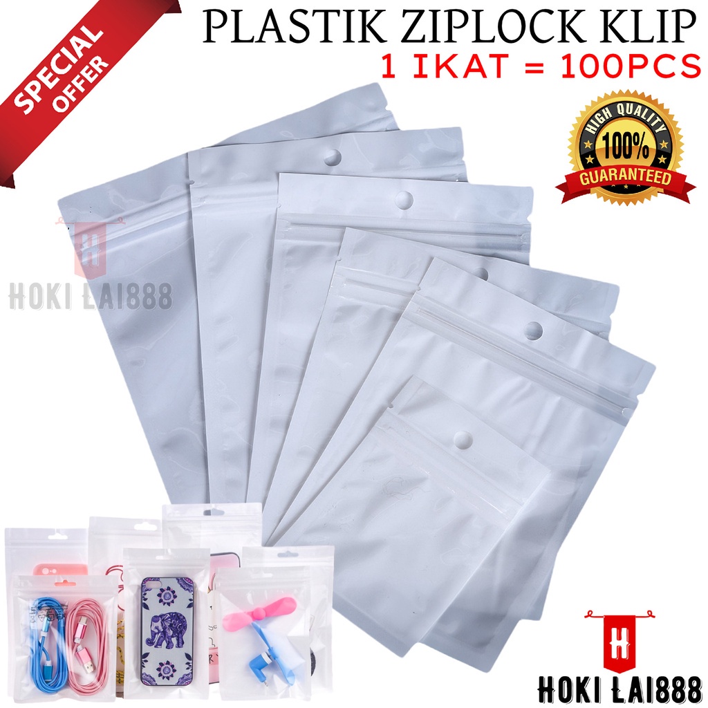 [HKL] PLASTIK KLIP CLIP SUSU ISI 100 PCS UKURAN LENGKAP / PLASTIK PACKING ZIPLOCK / PLASTIK ZIPLOCK