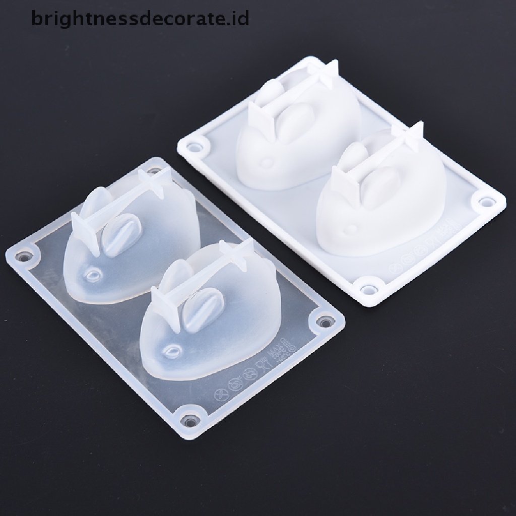 [Birth] Cetakan Kelinci Paskah 3D Tinggi Fleksibel Silikon Mousse Dessert Jelly Cetakan Kue [ID]