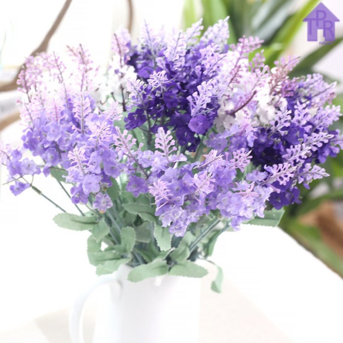 Premium Bunga Artifisial Tangkai Lavender 10 Cabang P33