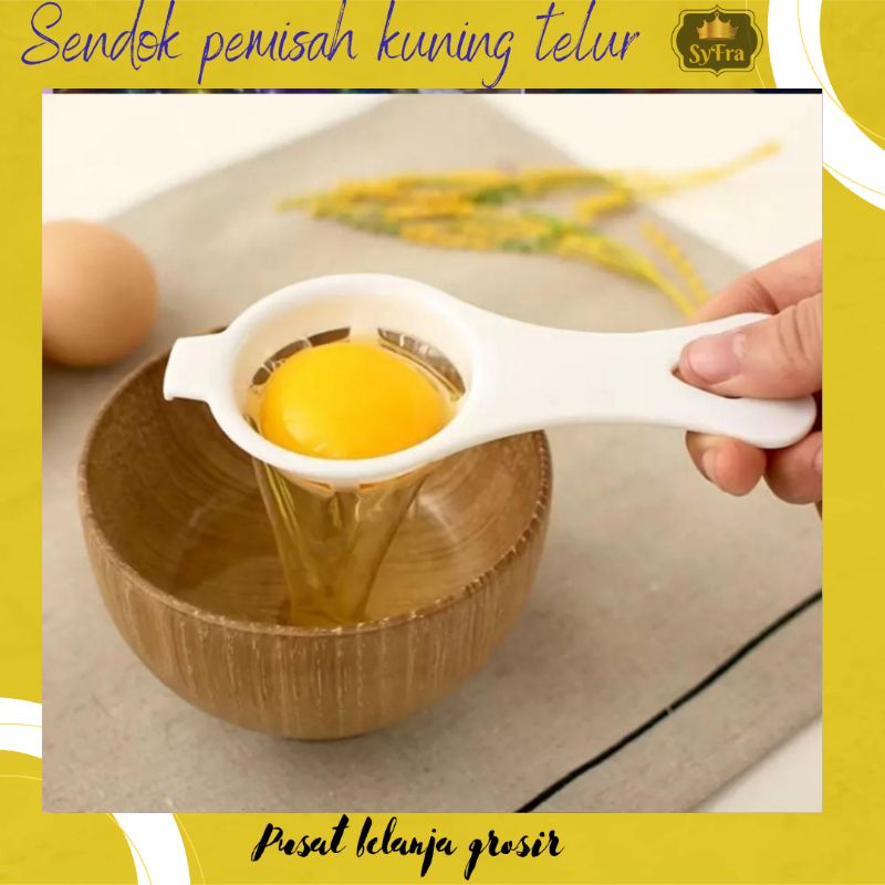 Sendok pemisah putih kuning telur egg white separator saringan