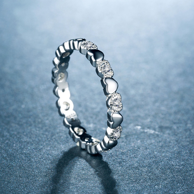 Hadiah Perhiasan Cincin Wanita Pengakuan Berlian Cinta Bulat Kreatif Untuk Wanita Perempuan