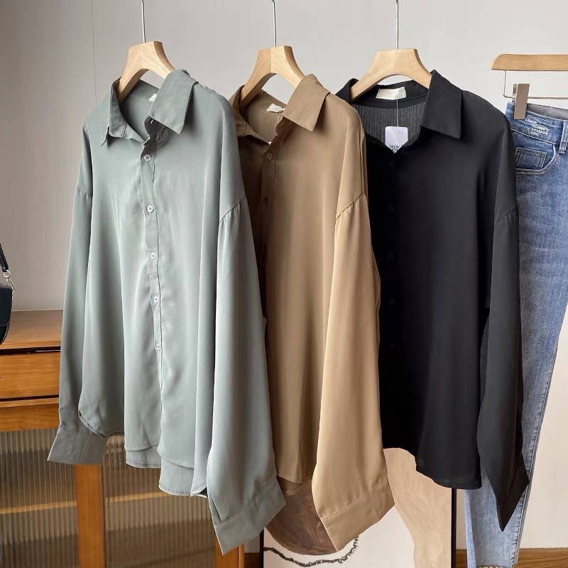 kemeja wanita blouse korea Kemeja Oversize