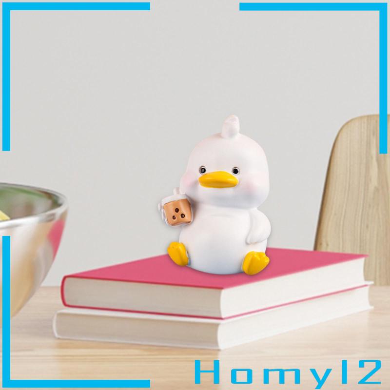 [HOMYL2] Patung Bebek Patung Miniatur Topper Kue Resin Craft Statue Dekorasi Rumah