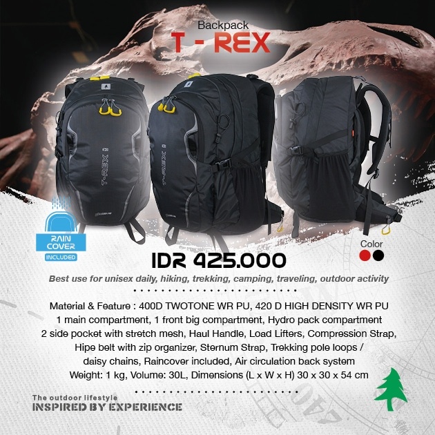 Jual Tas Daypack Backpack Consina T Rex Liter Shopee Indonesia