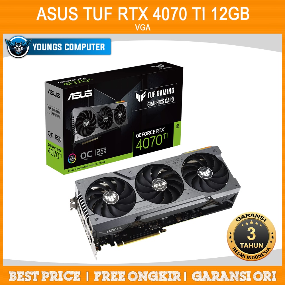 VGA ASUS GeForce RTX 4070 Ti TUF GAMING OC 12GB GDDR6X | 4070Ti DDR6X