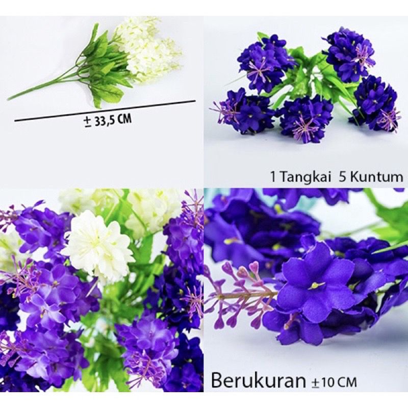 ( 5 Cabang) bunga lavender artificial bunga artificial bunga lavender palsu