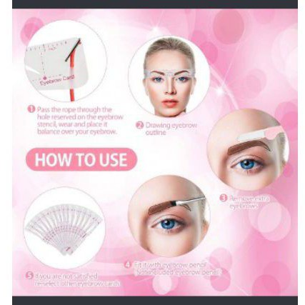 QEILA - CETAKAN ALIS CARD EYEBROW MAKEUP BROW DRAWING GUIDE 12 MODEL