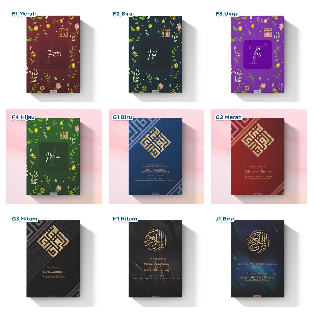 Quran Custom Hard Cover A6 Kecil