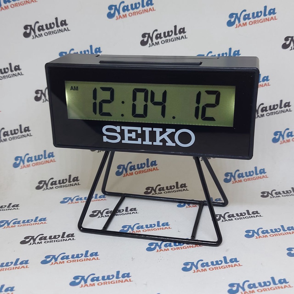 Seiko Alarm Clock QHL092K Black Limited Lunar Miniature Marathon - Jam Weker QHL092