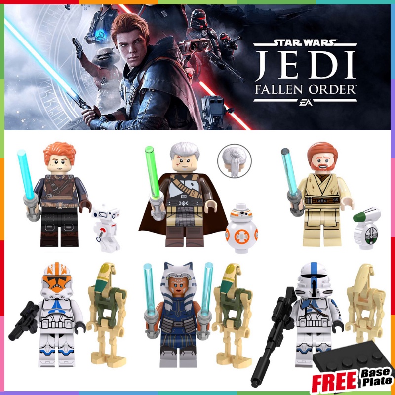 Cal Kestis Minifigures Rahm Kota Obi-Wan Ahsoka Star Wars Fallen Order Mainan Hadiah Adventure Game Mini Fiugres TV6103