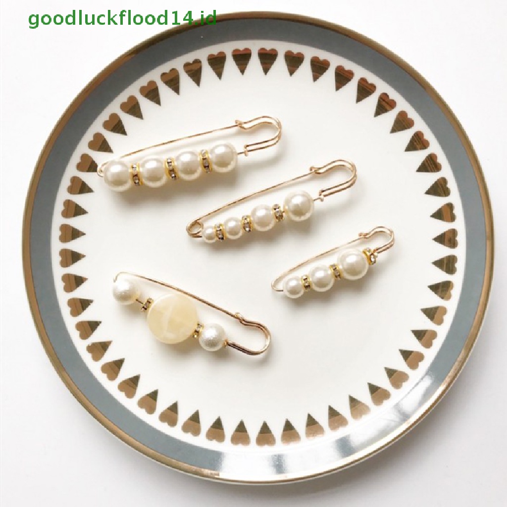 [GOOGFOUR] Bros Pin 1 Pc Liontin Mutiara Berlian Imitasisimple Brooch Pin DIY Fashion Perhiasan [TOP]