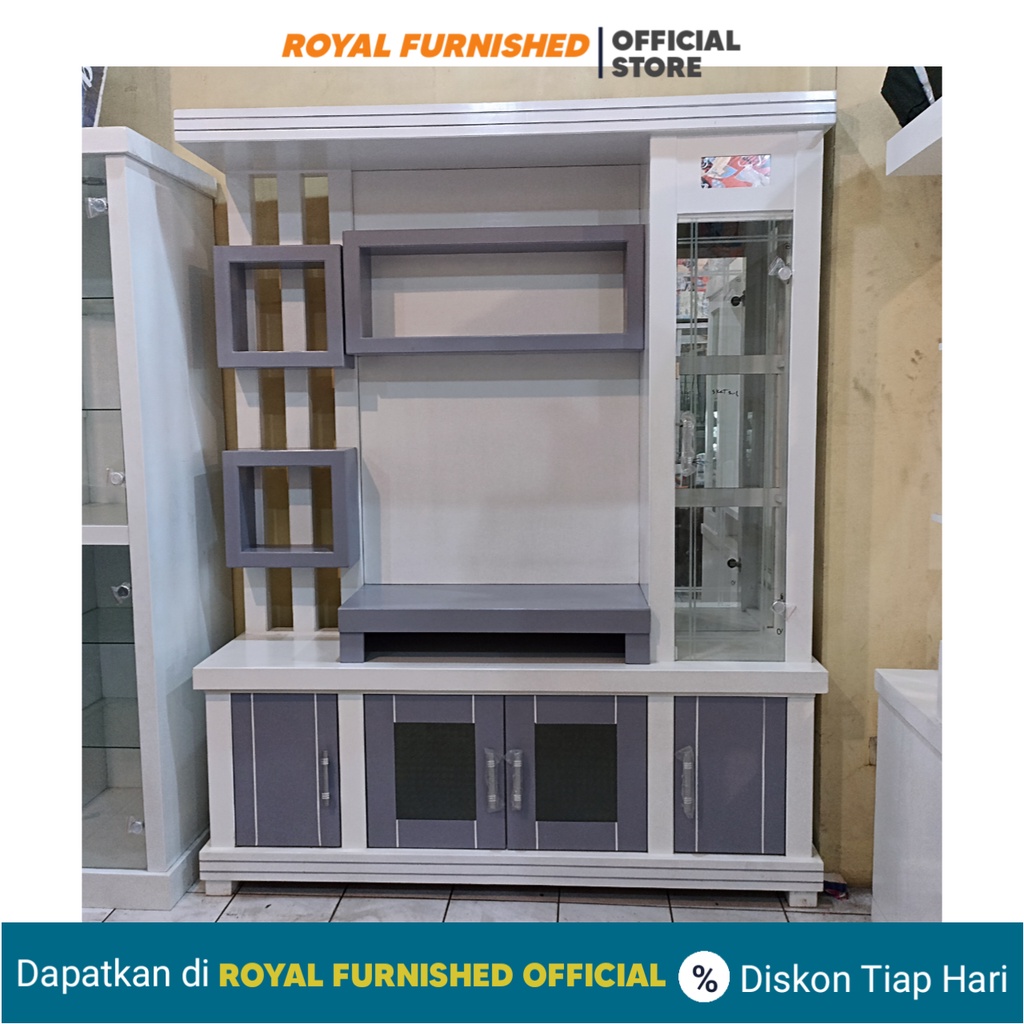 LEMARI PENYEKAT RUANG TAMU MINIMALIS - ROYAL FURNISHED