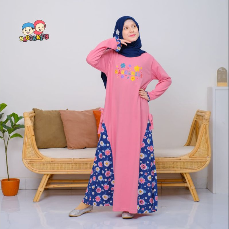 Baju muslim gamis anak perempuan raggakids rg58 free tempat pensil | Gamis couple ibu dan anak RGD58