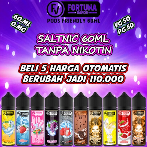 Liquid Pod 60ML Fortuna Liquit Saltnic Vape Liquids Pods Friendly 60 ML