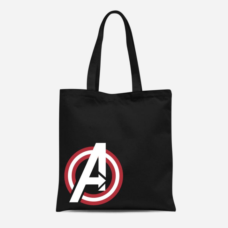 TOTE BAG KANVAS LOGO AVENGERS /TOTEBAG KANVAS PAKAI RESLETING /TOTEBAG /TOTEBAG WANITA /TOTE BAG TOTEBAG TAS KANVAS PRIA MURAH