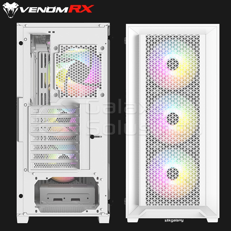 VenomRX AEGON Tempered Glass Gaming Case - White