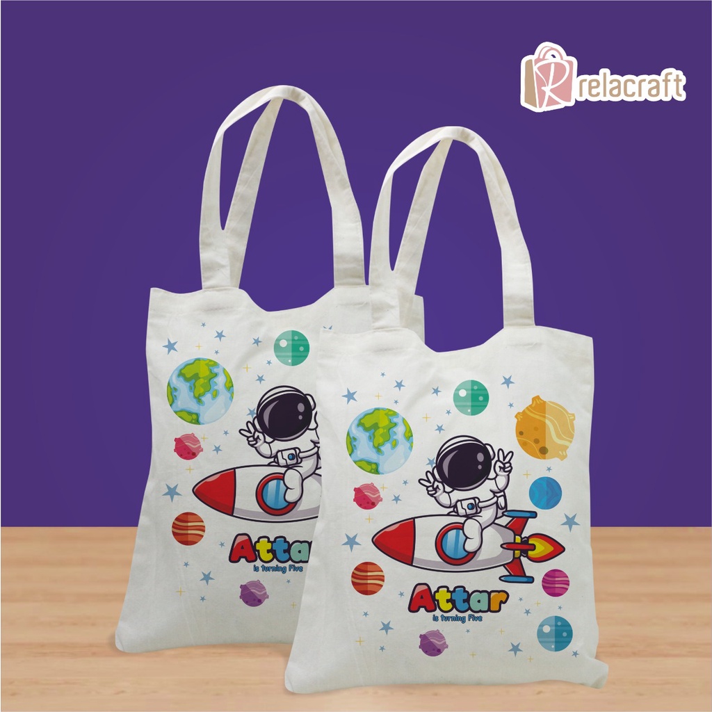 TOTEBAG MURAH /TEMA ANGKASA [READY STOK]/RELLA CRAFT