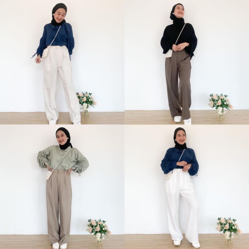 Yeoja Pants Trousers Celana Bahan