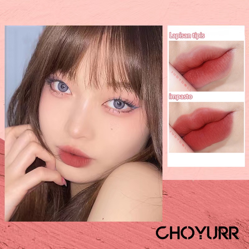 【COD】Cappuvini Lip Cream Matte Velvet Lipstik Tahan Lama Dan Anti Air Lipstik Kosmetik bibir Lipstik Makeup Matte Soft Mist Lasting  Makeup Bibir-CH
