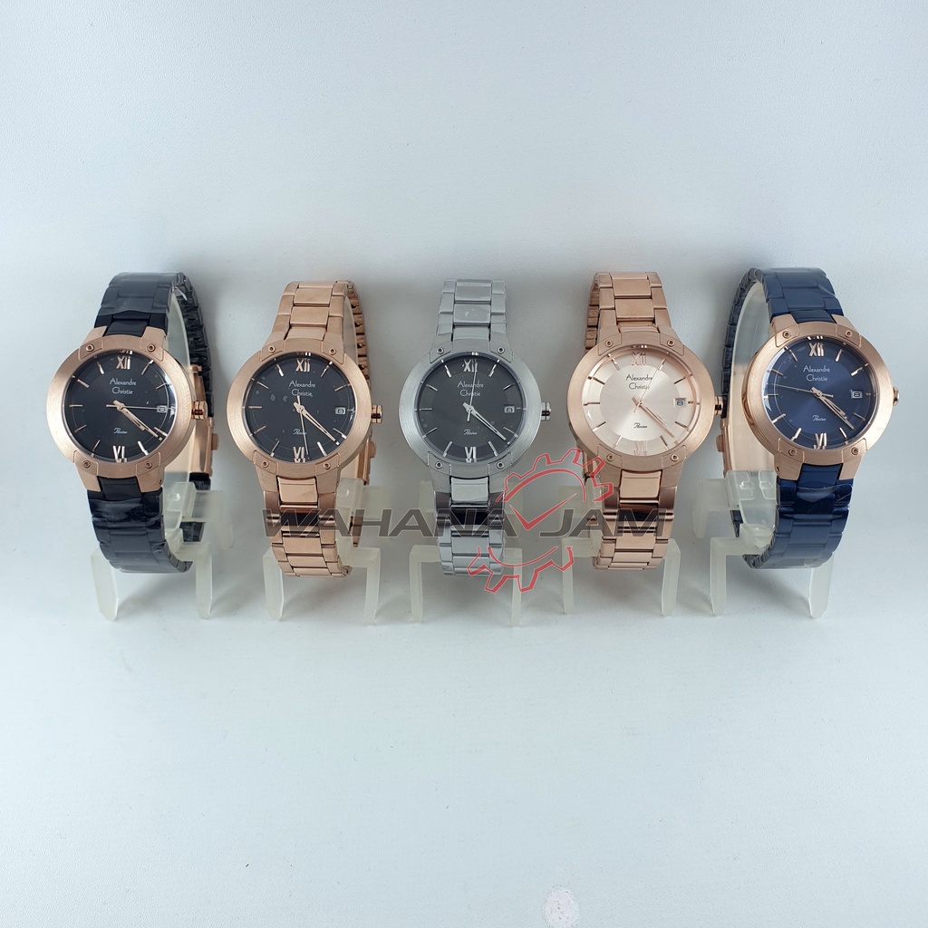 Alexandre Christie AC 2A12 LD / Jam Tangan Wanita AC2A12 Rantai Stainless Steel Alexander Cewek