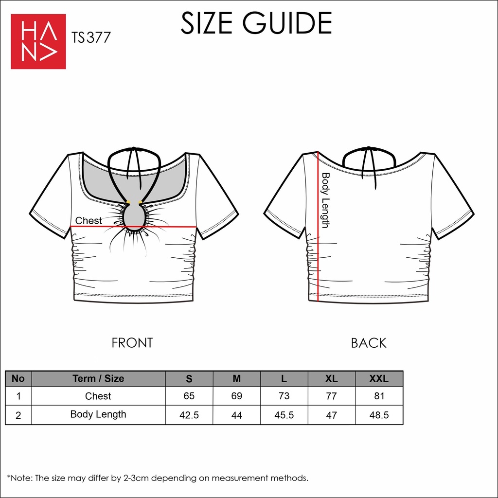 Hana Fashion - Kenny Blouse O-ring Tied Crop T-shirt - TS377