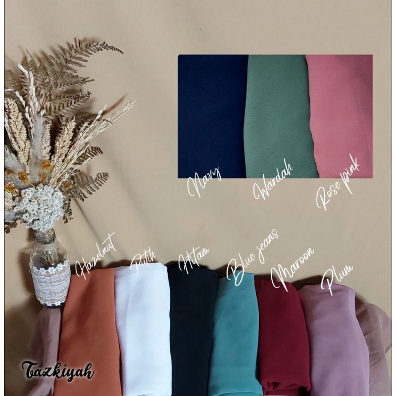 Hijab Anak || Ceruty 2 layer **Variasi Bunga dan Variasi Kancing