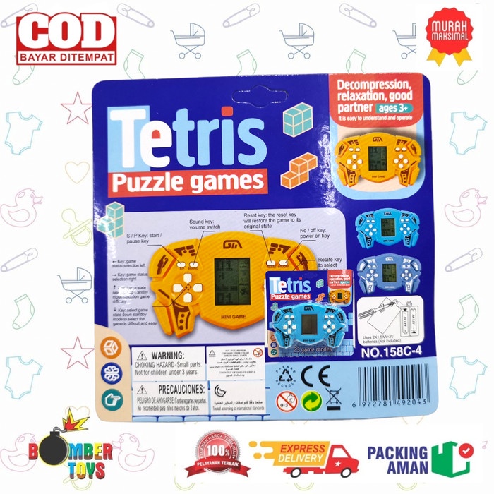 MAINAN ANAK TETRIS GAME UNIK TRANSFORMER TERBARU GAMEWATCH GIMBOI SNI