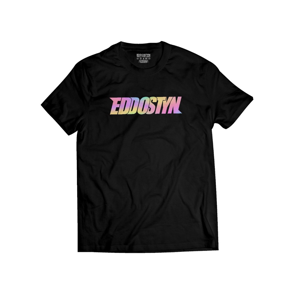 EDDOSTYN  T-SHIRT EDSTN BLACK RAINBOW