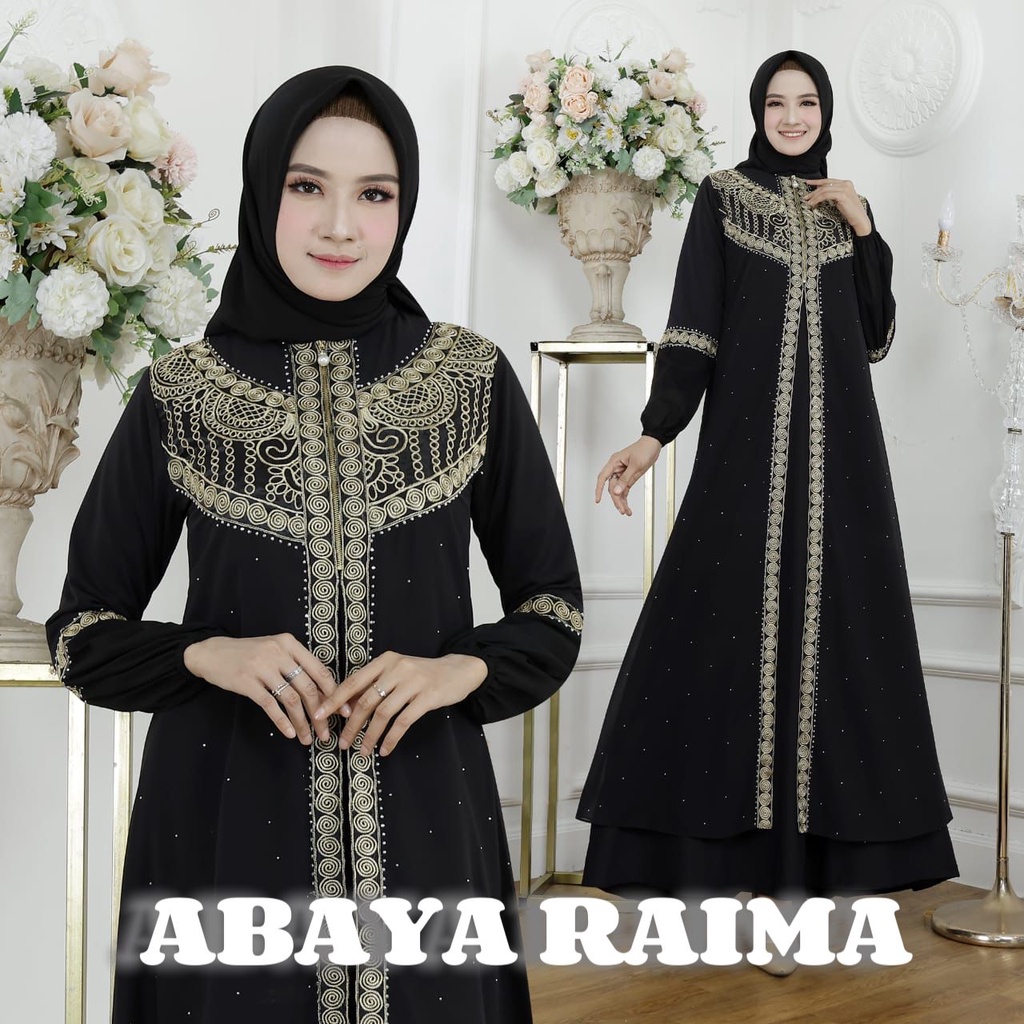 ABAYA RAIMA / Gamis Turkey / Longdress Muslimah / Maxy Formal / Busana Muslim / Dress Kondangan / Pakaian Mewah Arabic