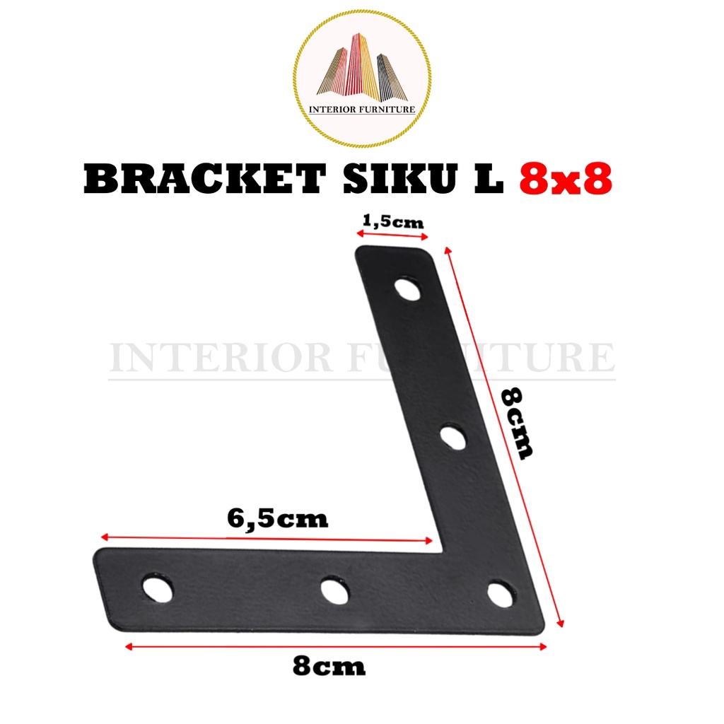 Plat Siku L Segitiga / Konektor Siku L / Connector sambungan Stainless