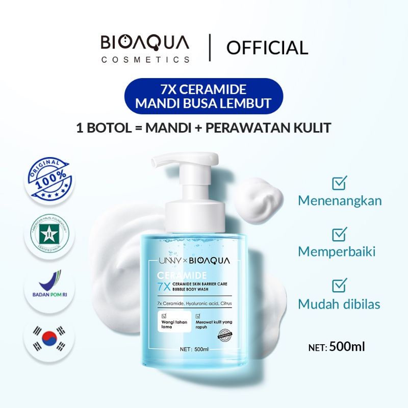 BIOAQUA 7x Ceramide Skin Barrier Care Bubble Body Wash