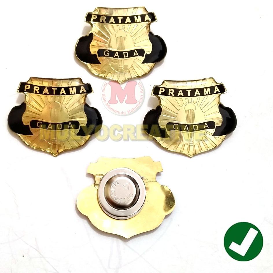 Super Quality Pin Gada Pratama Satpam Magnet Lencana Logo Gada Pratama Security