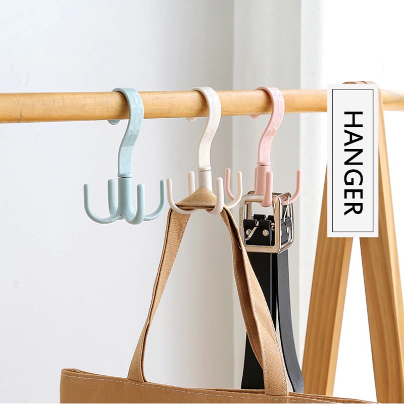 Magic Clothes Hanger Gantungan Baju Dasi celana tas Serbaguna Green Space Saving Cloth Hanger 9 Lubang