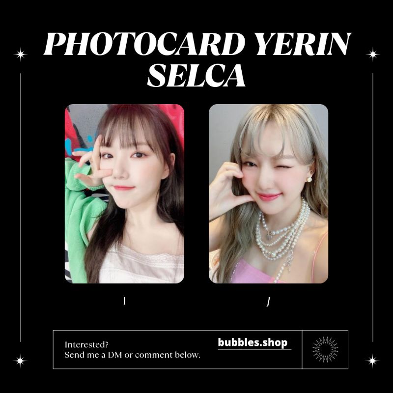 PHOTOCARD UNOFFICIAL YERIN G-FRIEND SELCA