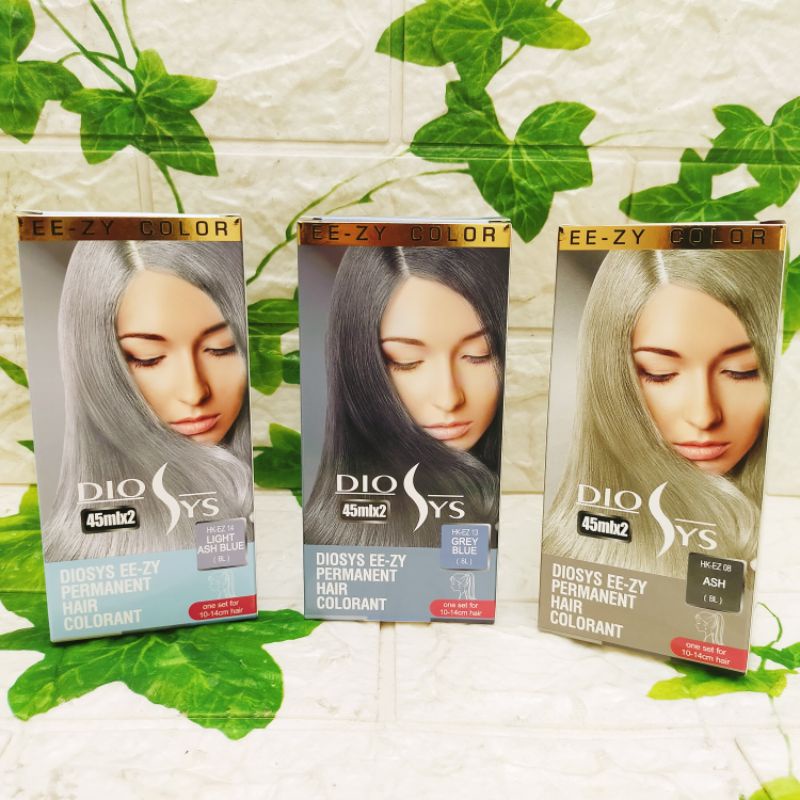 RK DIOSYS MINI HAIR COLORANT 2 X 45 ML SERI ABU ASH LIGHT ASH BLUE GREY BLUE