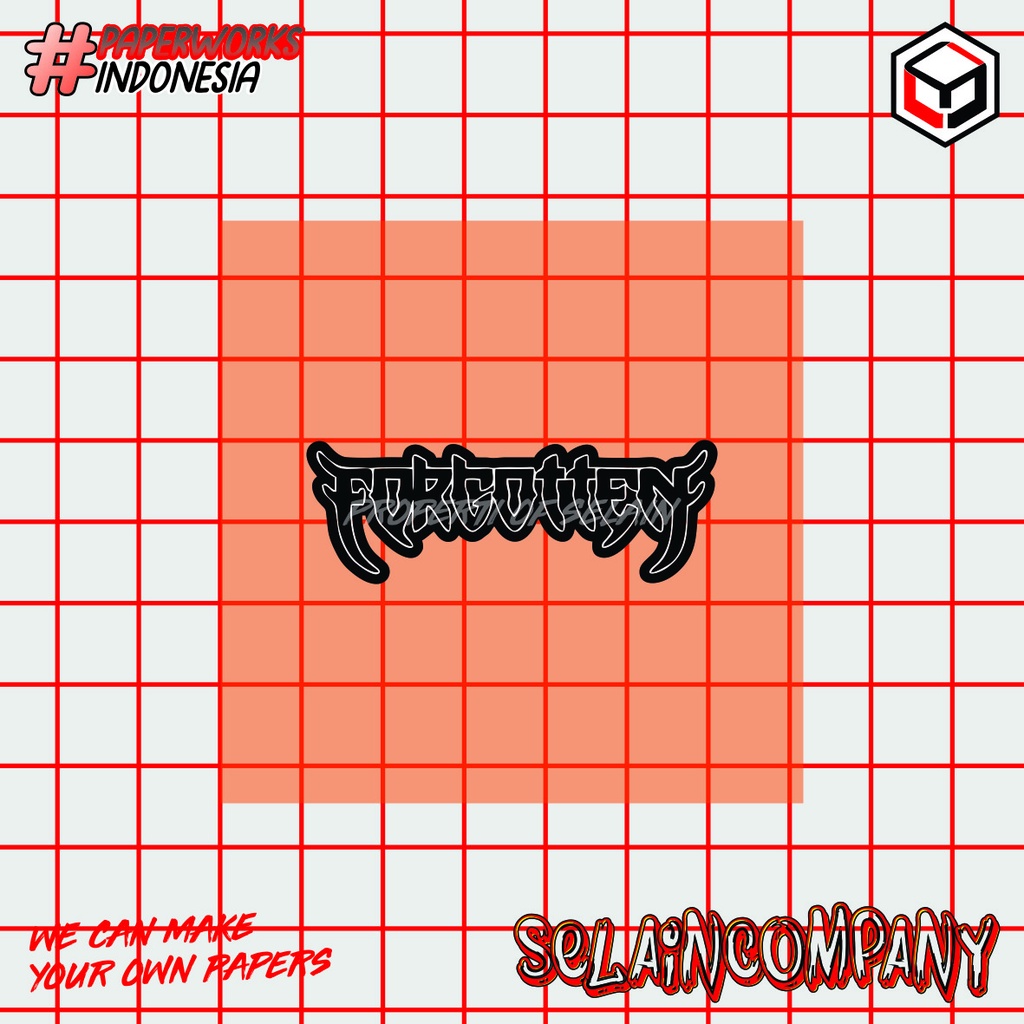 

STICKER SELAIN.CO motif musik band F0RGoTTEN