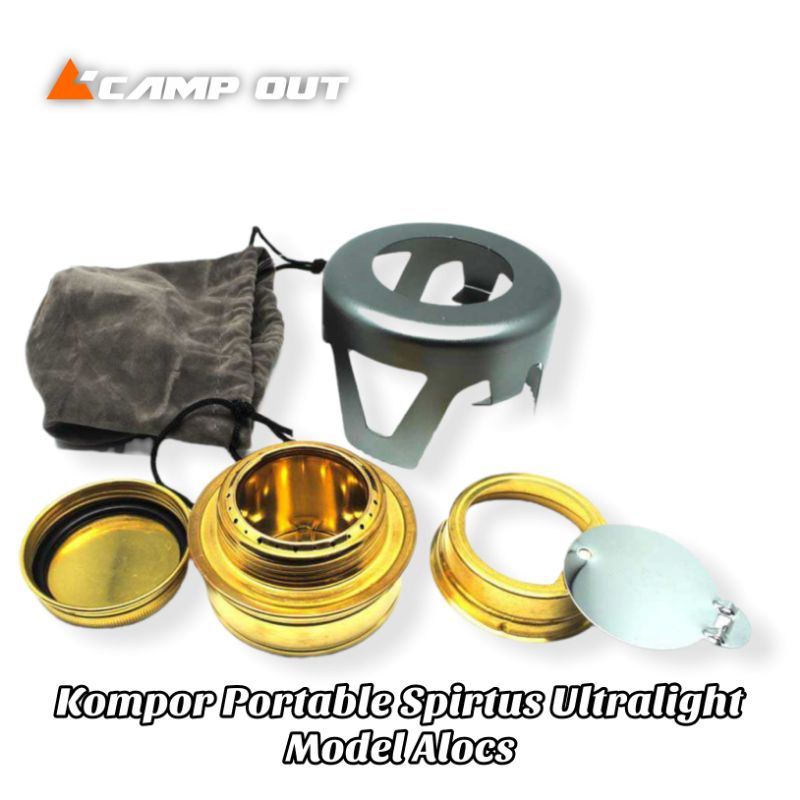 Kompor Spirtus Mini Camping Ultralight - Alat Masak Portable Stove Alcohol Model Alocs