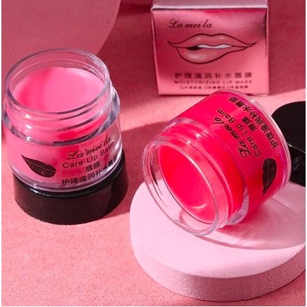 LAMEILA Moisturizing Lip Mask Pelembab Lip Balm Care Bibir Pink Muda