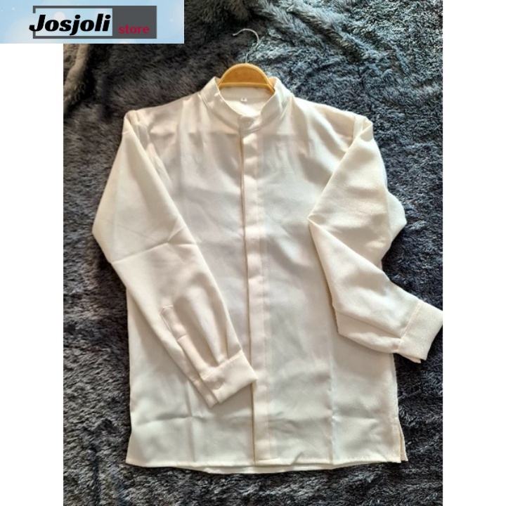 JOSJOLI_STORE/kemeja kancing pria casual korea BTS Koko Lengan Panjang Size M,L,XLXXL-Fashion pria