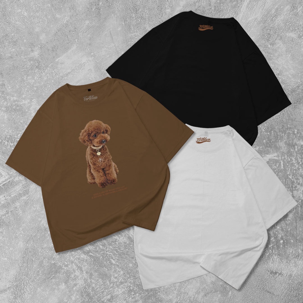 HIPNOP Dog Kaos Oversize T-Shirt Cowok Premium