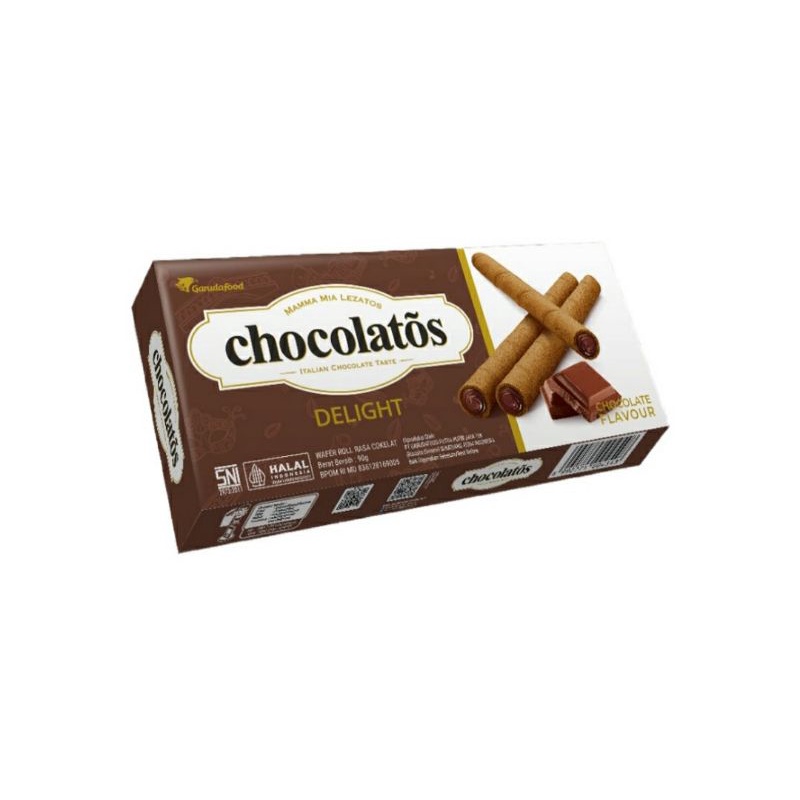 

Chocolatos Delight Wafer Roll Cokelat 90 g