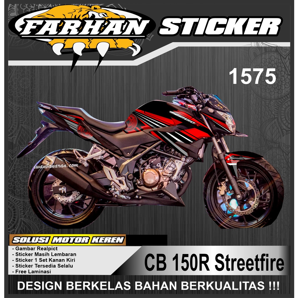 f1575 Sticker Striping Cb150R Streetfire List Racing - Stiker Striping Variasi Cb150R Streetfire Sem