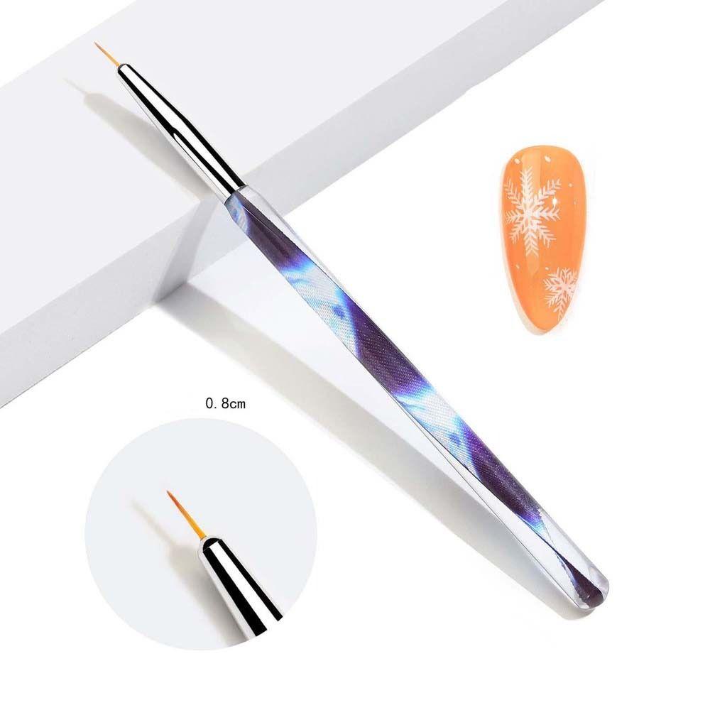 Agustina Kuas Cat Nail Art Profesional Ultra-Tipis Garis Alat Kecantikan Kuas Gambar Kuku Manicure UV Gel Extension UV Gel Nail Art Brush