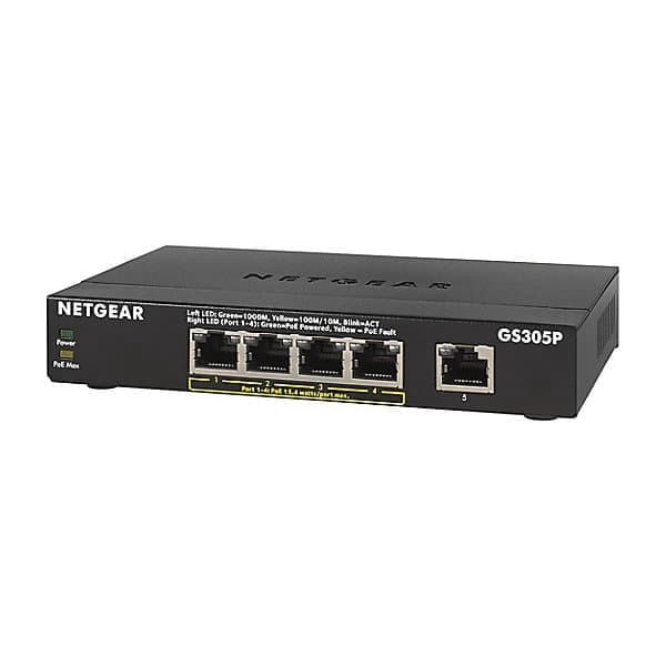 Netgear GS305P 5- Port POE switch - Unmanage