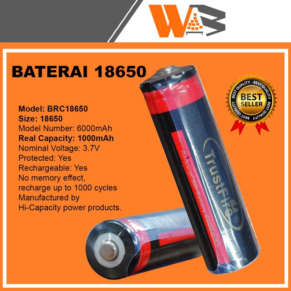 BATERAI 18650 TrustFire 6000mAh